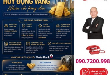 Công ty vàng bạc đá quý: bảo chứng thanh khoản siêu chính sách Vinhomes