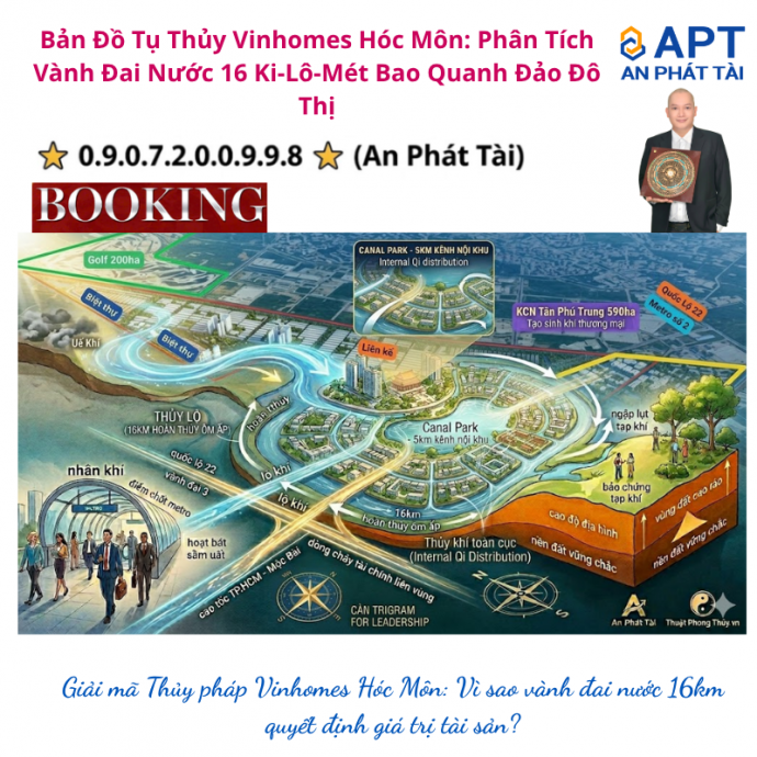 Giải mã Thủy pháp Vinhomes Hóc Môn: Vì sao vành đai nước 16km quyết định giá trị tài sản?