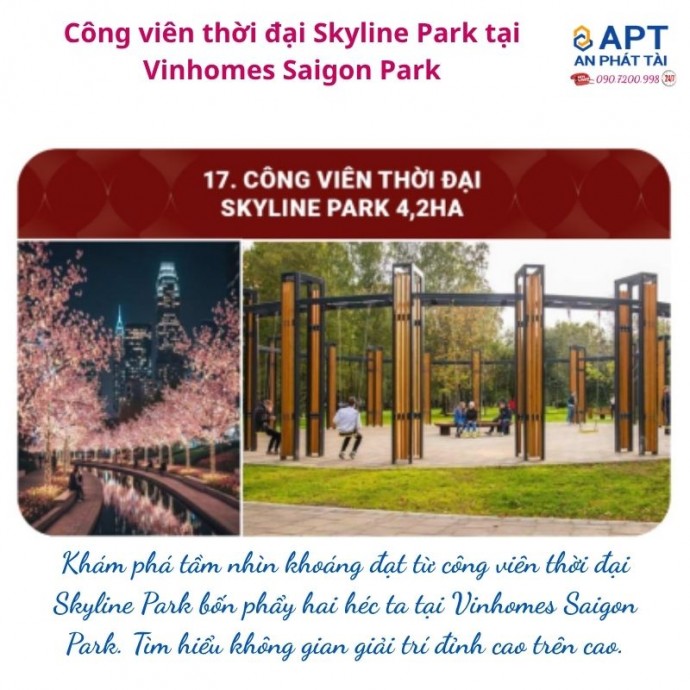 Skyline Park 4,2ha tại Vinhomes Saigon Park: tầm nhìn kim cương định vị điền sản
