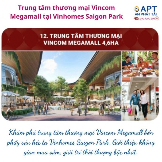 Vincom Megamall 4,6ha tại Vinhomes Saigon Park: đòn bẩy tăng giá shophouse vượt trội