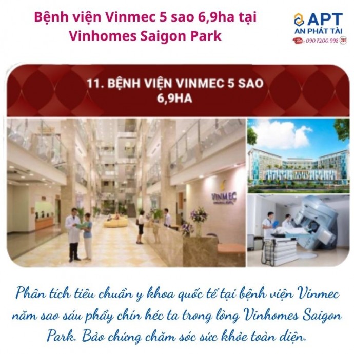 Vinmec 5 sao 6,9ha tại Vinhomes Saigon Park: bảo chứng tích sản sức khỏe bền vững